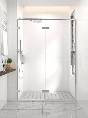 Veconi Premium Alassio CH, 1400х2000, хром, стекло прозрачное осветленное