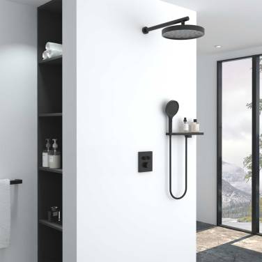Vincea Inspire VSFW-3I21MT2RMB встраиваемый, термостатический, двухрежимный, черный