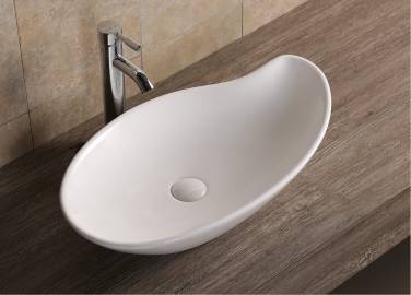 Ceruttispa CR7265B накладная, белая, асимметричная 660х380х145