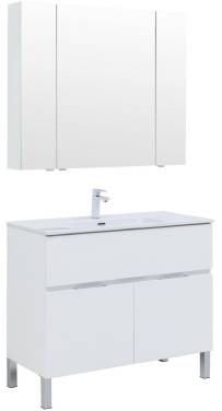 Aquanet Алвита New 100 1 ящик, 2 дверцы, белый матовый