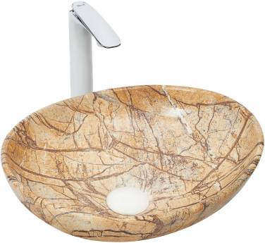 WELTWASSER ELBACH 3078 M818 41x33,5 бежевый мрамор с коричневым