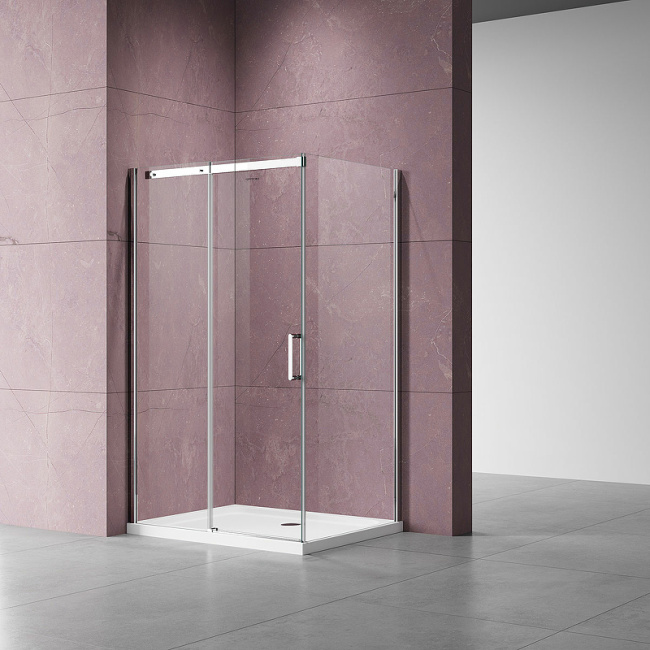 Vincea Dice 110x80 VSR-4D8011CL профиль Хром стекло прозрачное без поддона