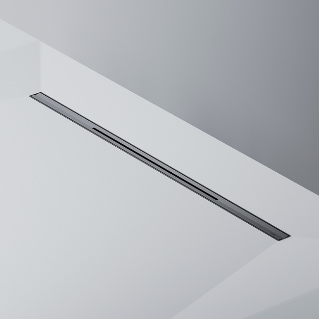 Am.Pm MasterFlow 80 W01SC-S11-080-05BM с Черной матовой решеткой Slim line