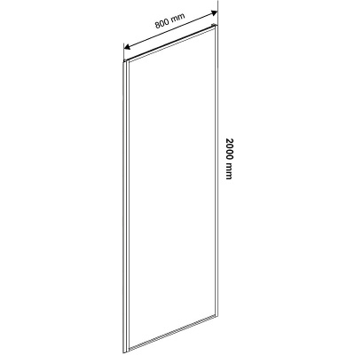Vincea Slim Soft 80 VSG-1SS800CLB профиль Черный стекло прозрачное