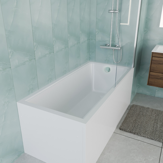 Vincea VBT-2G150-LG с ножками 1500*700*470, пристенная, цвет белый
