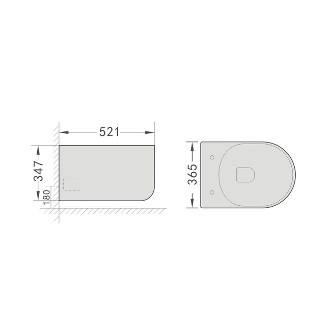 Grossman Thin Rim GR-5602S (520х365х345) тонкий ободок,белый с тонкой крышкой,микролифт,1 место