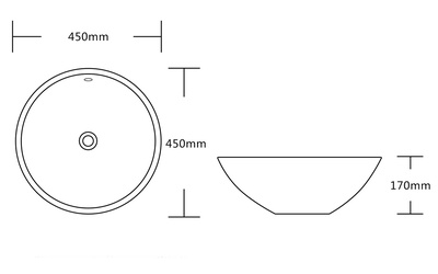 Ceruttispa CR1001 накладная, белая, круглая, с переливом 450х450х170