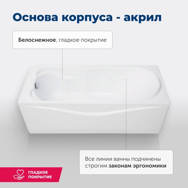 Aquanet Viola NEW 180x75 (с каркасом)