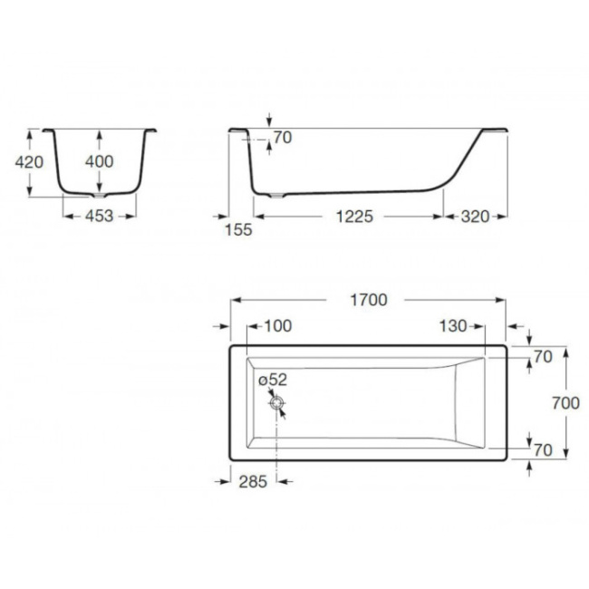 Delice Eclat 170х70 с антискользящим покрытием DLR230621-AS