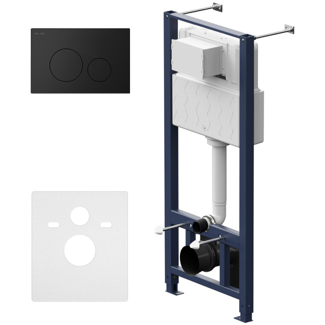 AM.PM Pro I012704.9038 для подвесного унитаза с Черной матовой клавишей смыва