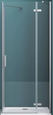 BelBagno Kraft 120 (KRAFT-60/60-C-Cr-R) правая, профиль хром/стекло прозрачное