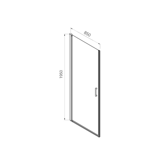 Vincea Alpha VDP-3AL850CL , хром, стекло прозрачное