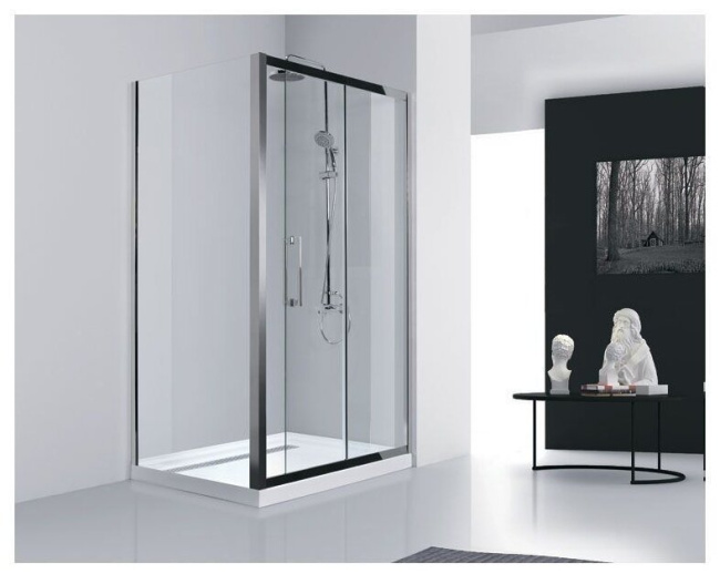 Aquanet Delta NPE1131 120x80, прозрачное стекло без поддона