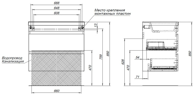 Aquanet Нота New 75 дуб веллингтон табак (00334192)