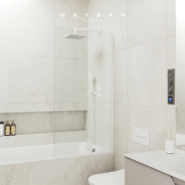 MaybahGlass в узком профиле, 8 мм, Стекло Бесцветное, 30x140 (MGV-248-1у) универсальная