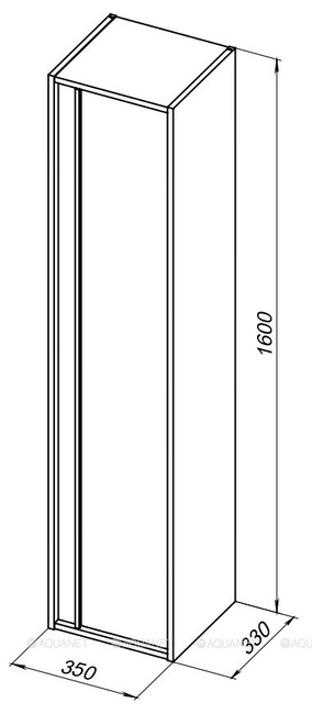 Aquanet Lino 35 белый матовый