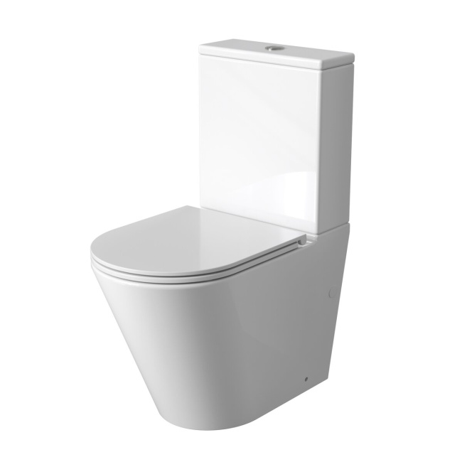 Grossman GR-4458SQ (640х360х835) безободковый,белый с тонкой крышкой,микролифт,смыв торнадо,2 места