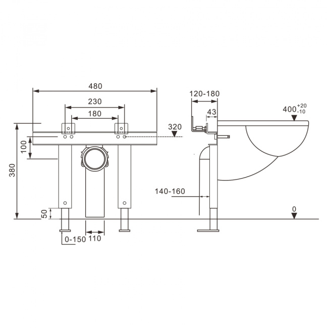 ABBER AC0102P для подвесного унитаза с импульсным смывом