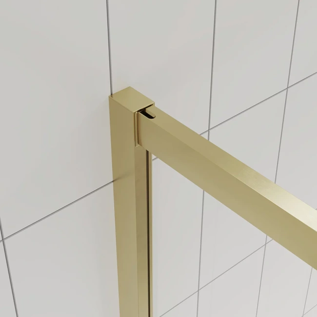 Veconi Evo 300 G, 1200х800x1950, золото брашинг, прозрачное стекло