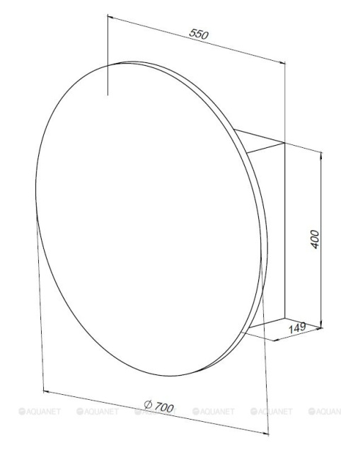 Aquanet Оптима (Optima) D 700 LED (344785)