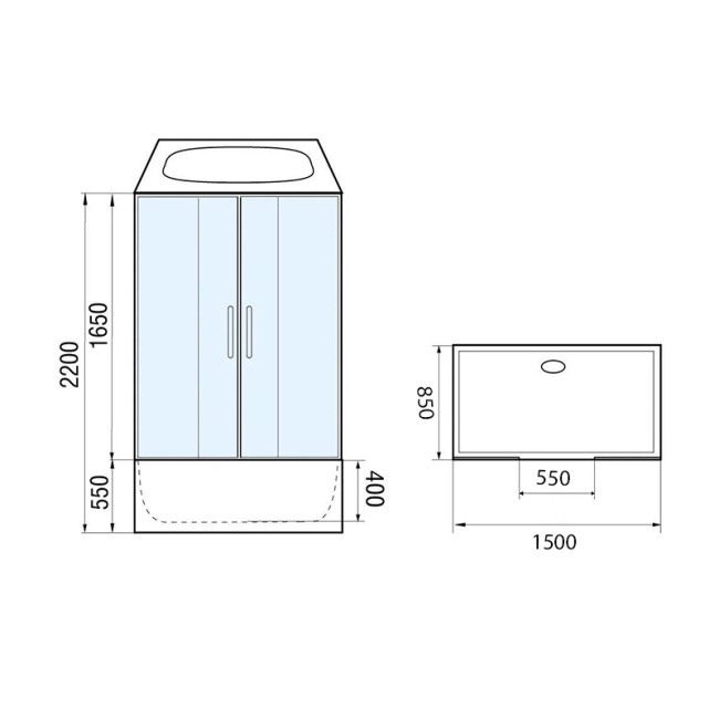 WeltWasser WW500 Emmer 150/85/55-2 150х85 10000004659