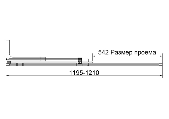 Vincea Walk-In VSW-4WSL120CLGM-L, левая, 1200*2000, вороненая сталь, стекло прозрачное