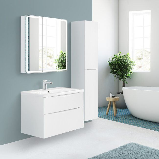 BelBagno Marino 80 SPC-MAR-800/800-2A-LED-TCH с подсветкой Белый