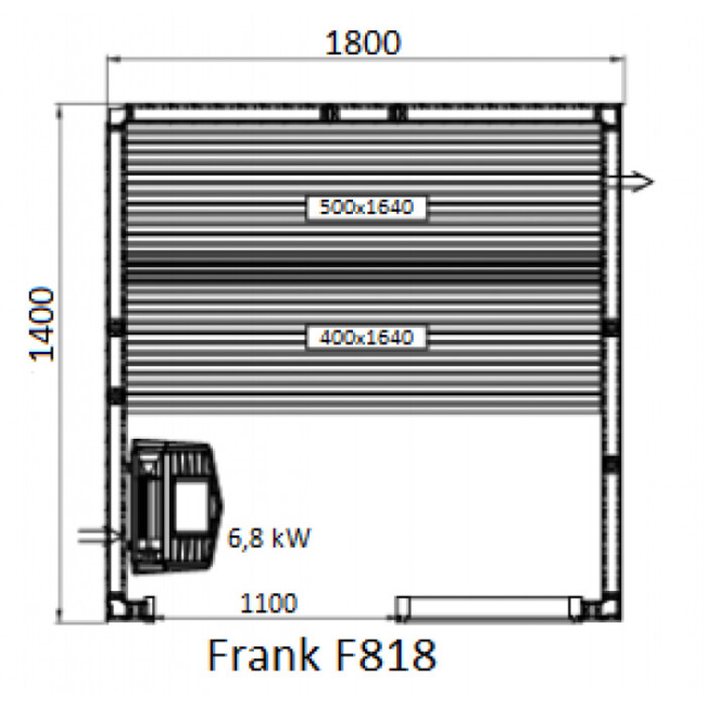Frank F 818 (180x140x210) Кедр Экстра
