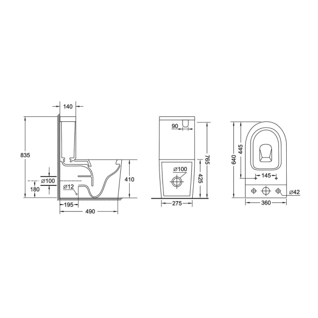 Grossman GR-4458SQ (640х360х835) безободковый,белый с тонкой крышкой,микролифт,смыв торнадо,2 места
