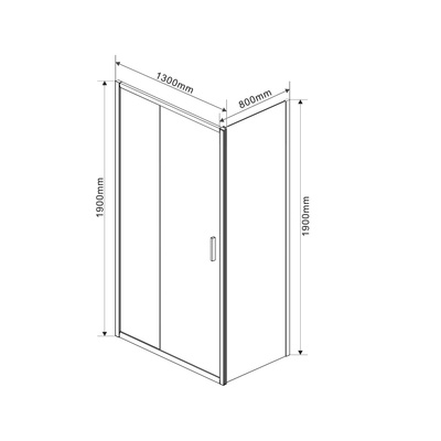 Vincea Garda VSR-1G8013CL, 1300x800, хром, стекло прозрачное без поддона