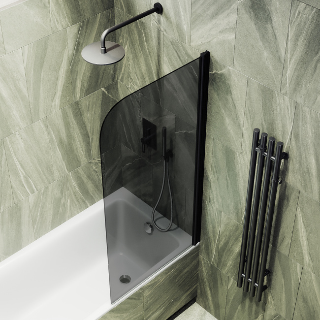 MaybahGlass поворотная на монопетле, 6 мм, Стекло Графит, 60x140 (MGV-613-6)