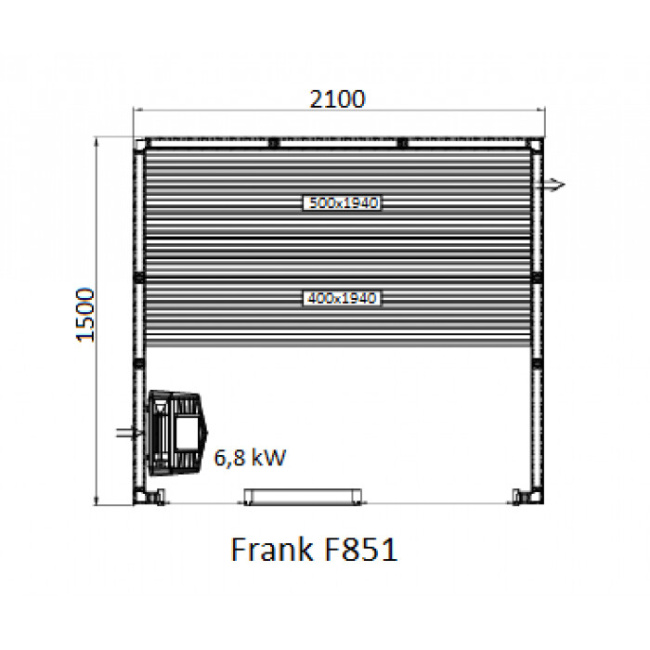 Frank F 855 (150x150x210) Кедр Экстра