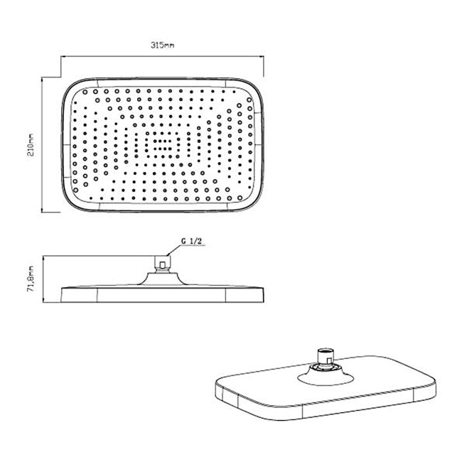 Vincea VSFW-431T1RCH встраиваемый, термостатический, трехрежимный, хром